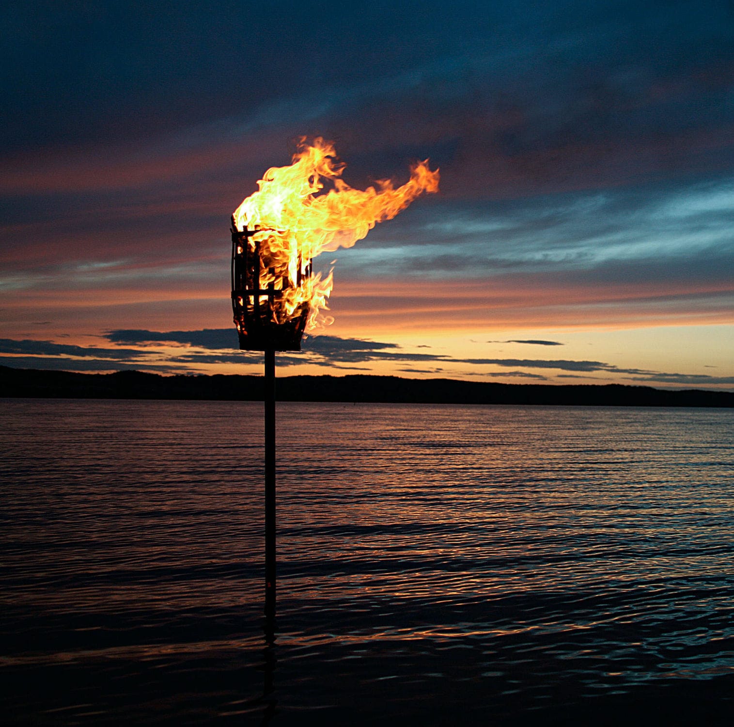 fire pole,beanpole包 落地式花园火把 / 铁 - pole firebasket original - r02shults
