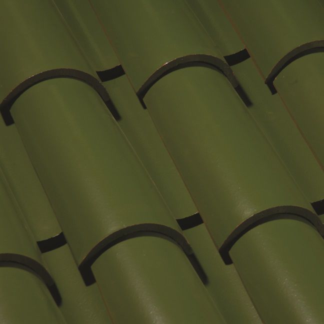 法式屋面瓦 / 黏土 / 绿色