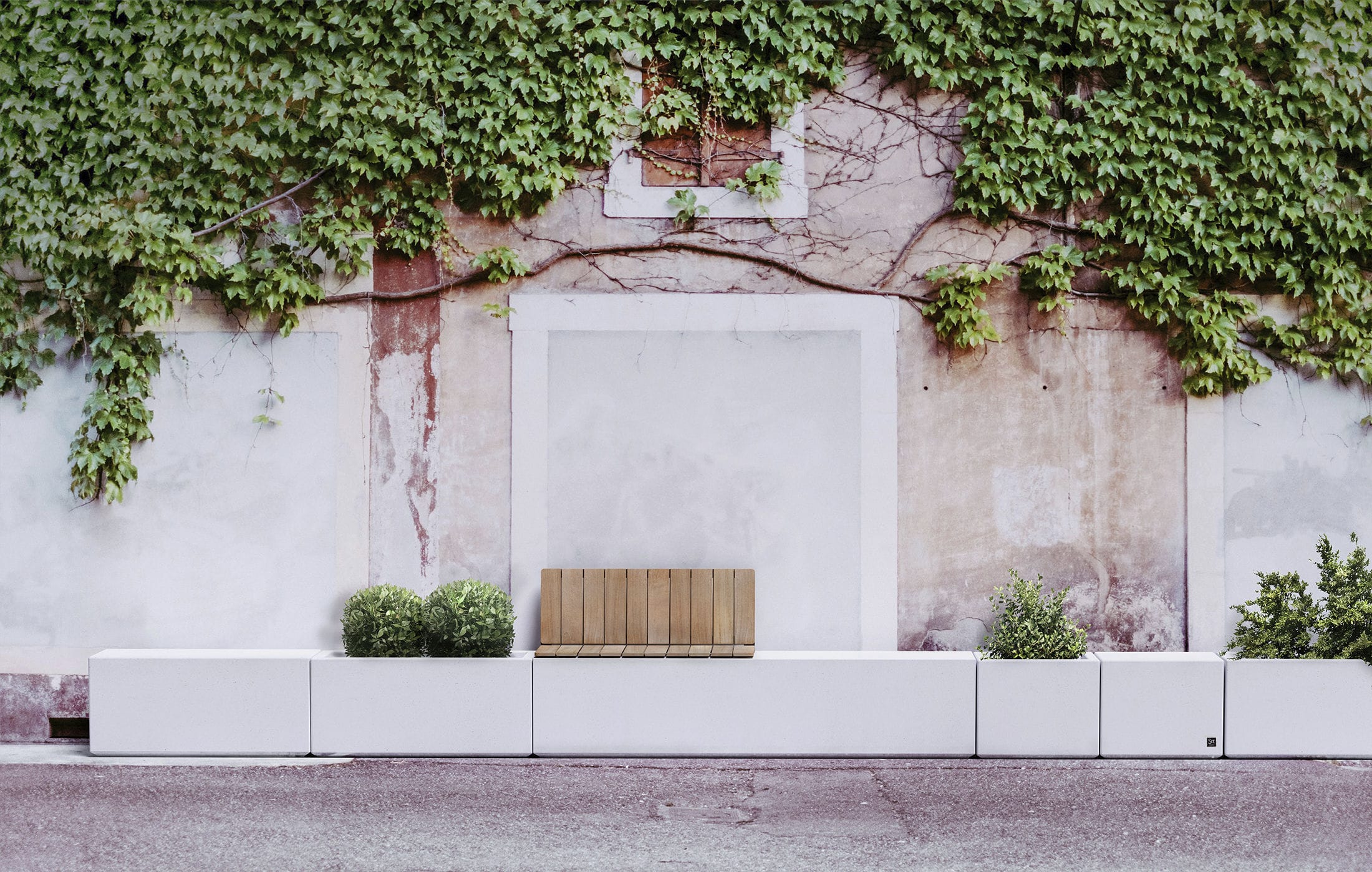 混凝土花坛 / 矩形 / 模块化 / 现代风格