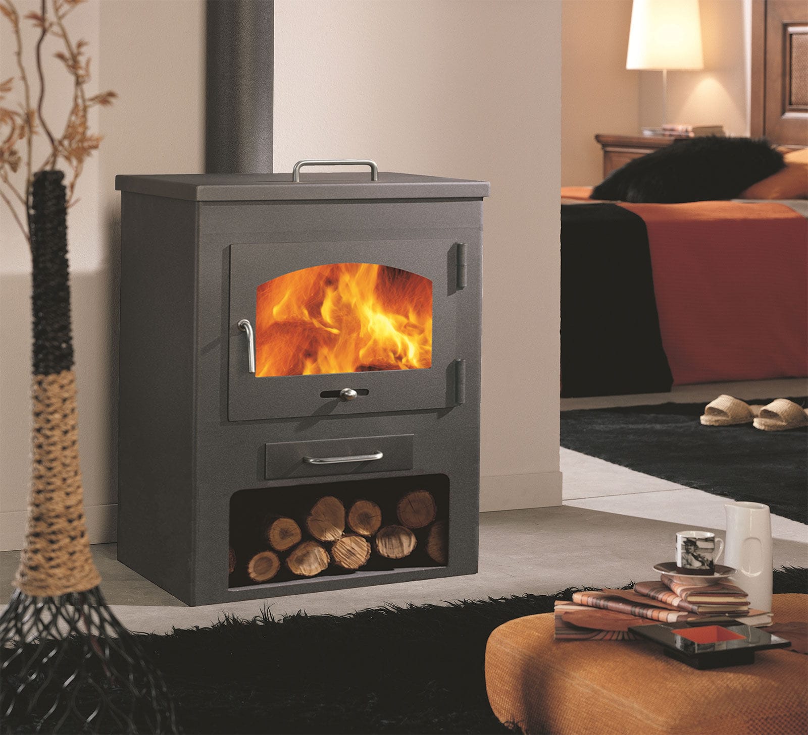 木材采暖炉 / 传统风格 / 钢 / 玻璃