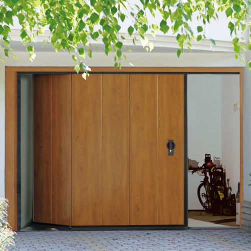 分段推拉折叠车库门 / 钢 / 自动