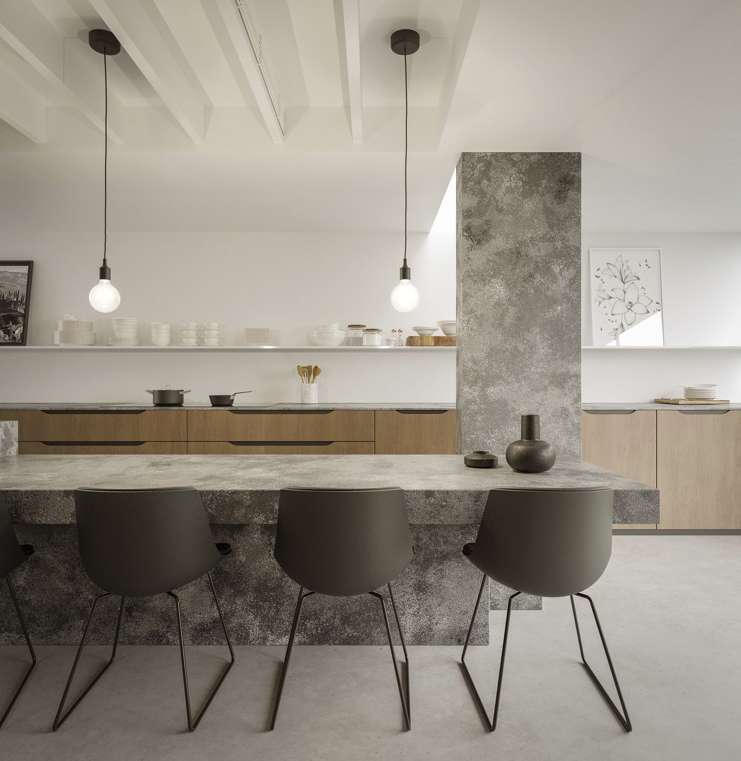 石英天然石板 / 墙面 / 室内装潢 / 立面