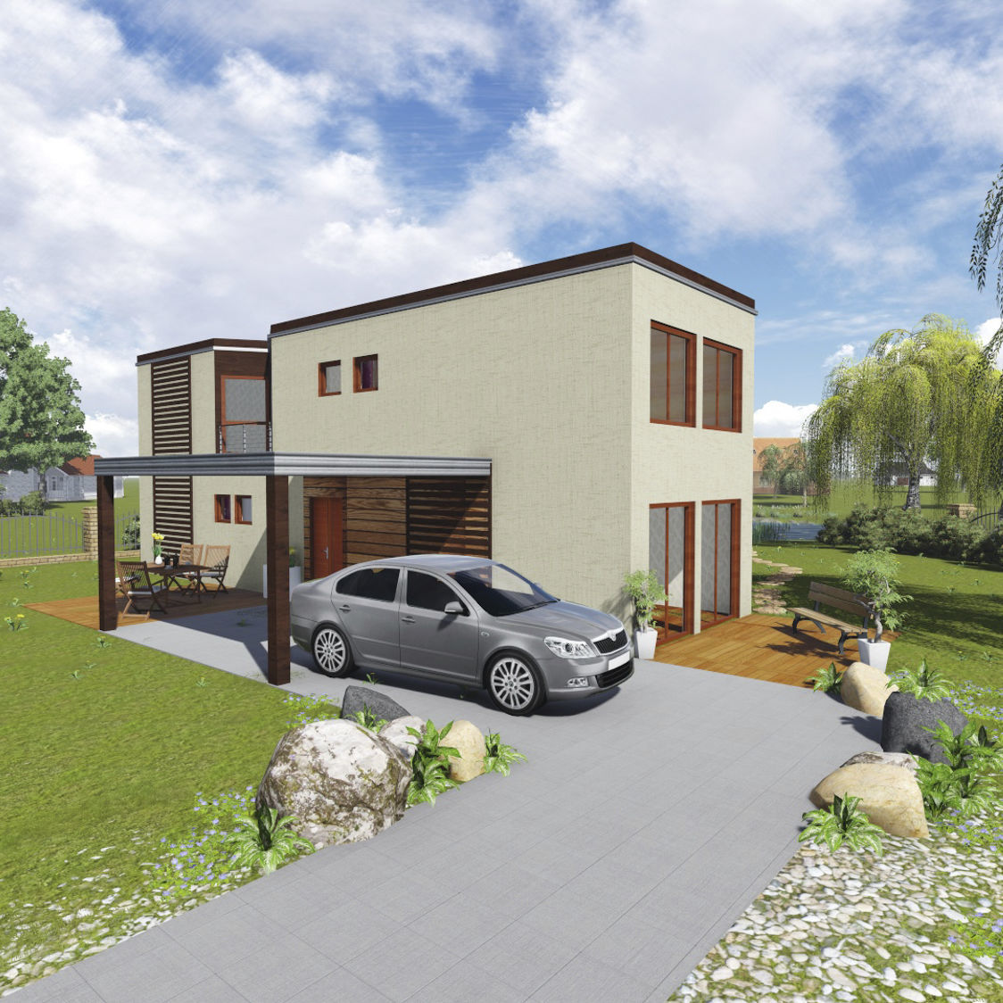 预制房屋 FRANCE 139 Frame House group Sia 生态型 / 被动 / 现代风格