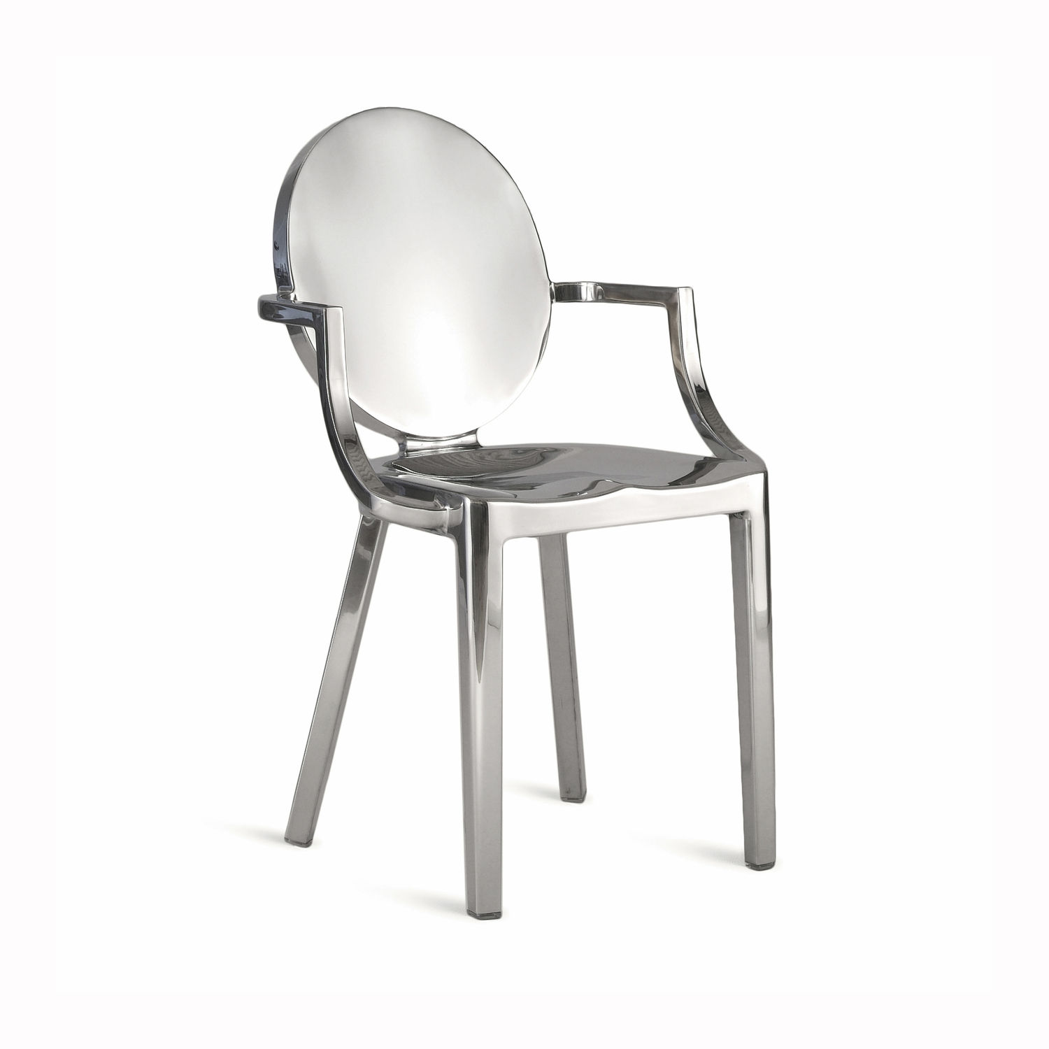 现代风格椅子 / 圆椅背 / 铝制 / philippe starck 设计