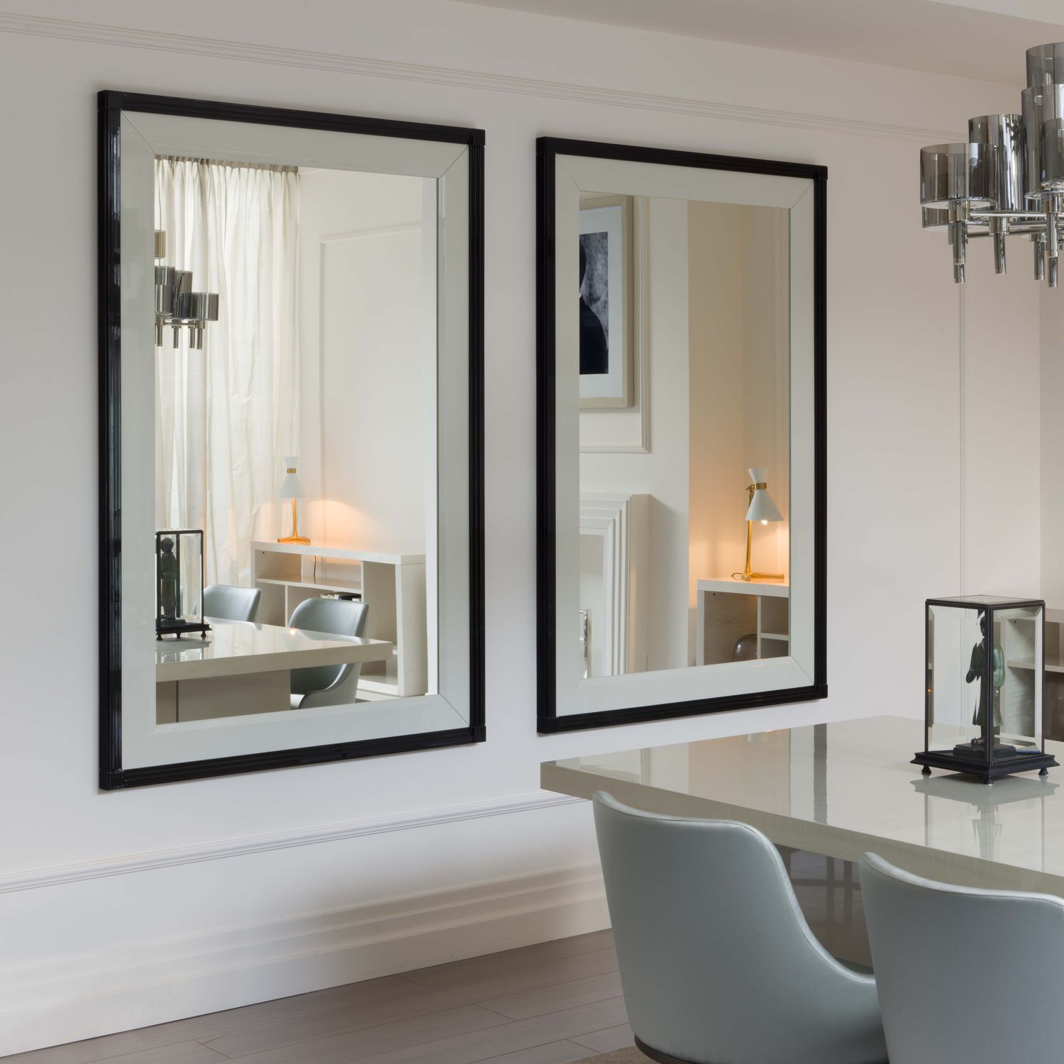 壁挂镜子 / 现代风格 / 矩形 / 亮漆木