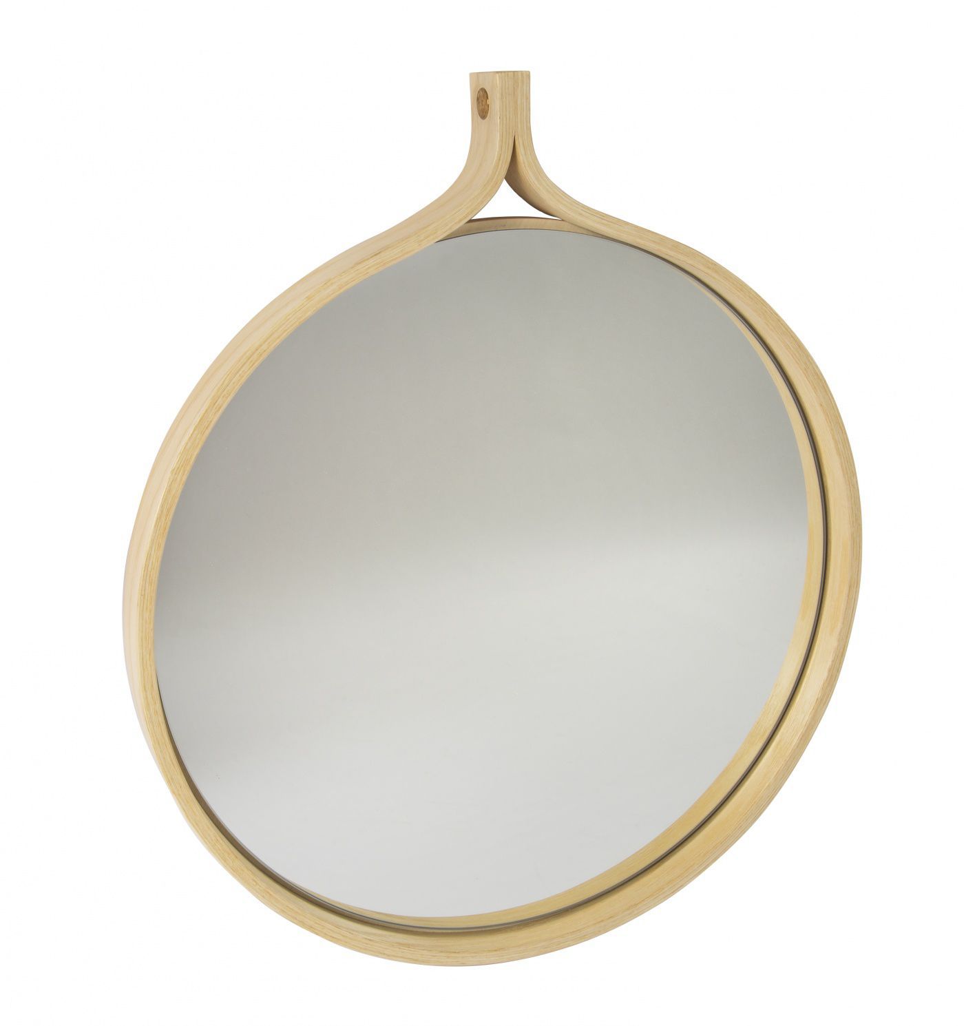 壁挂镜子 / 现代风格 / 圆形 / 木质