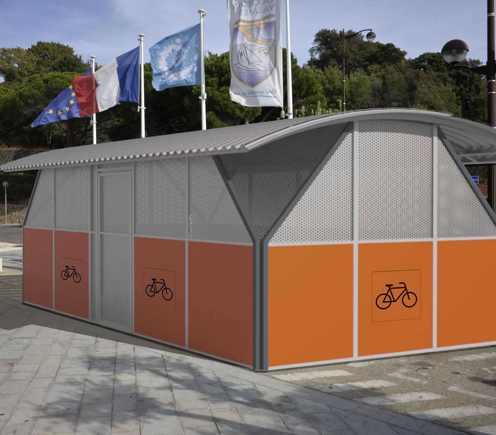 安全自行车停放处