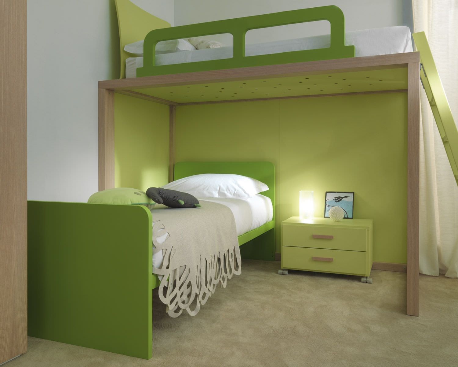 推拉床 / 单人 / 现代风格 / 带床头板