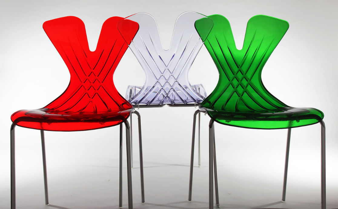 现代风格椅子 / 可叠放 / 聚碳酸酯