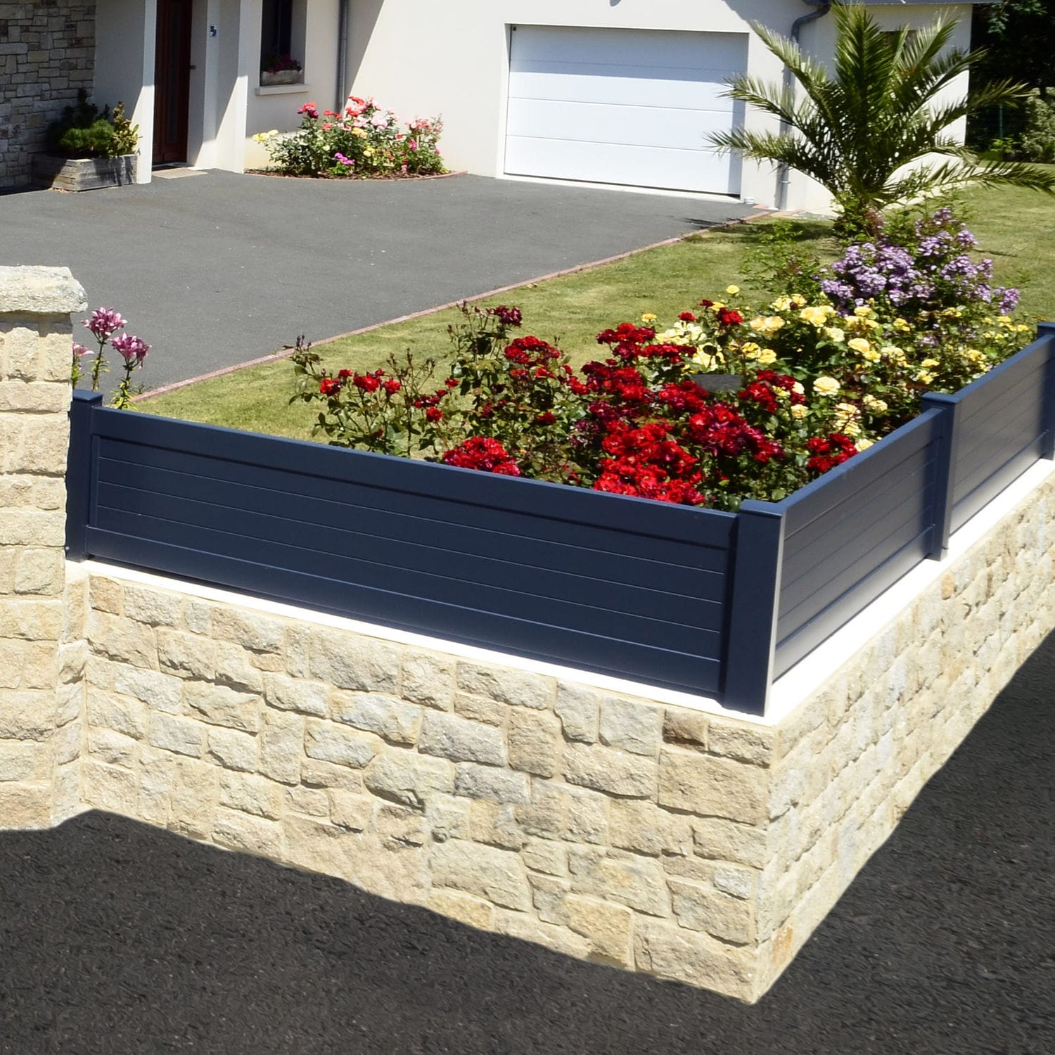 花园围栏 / 百叶窗式 / 铝制 / 彩色