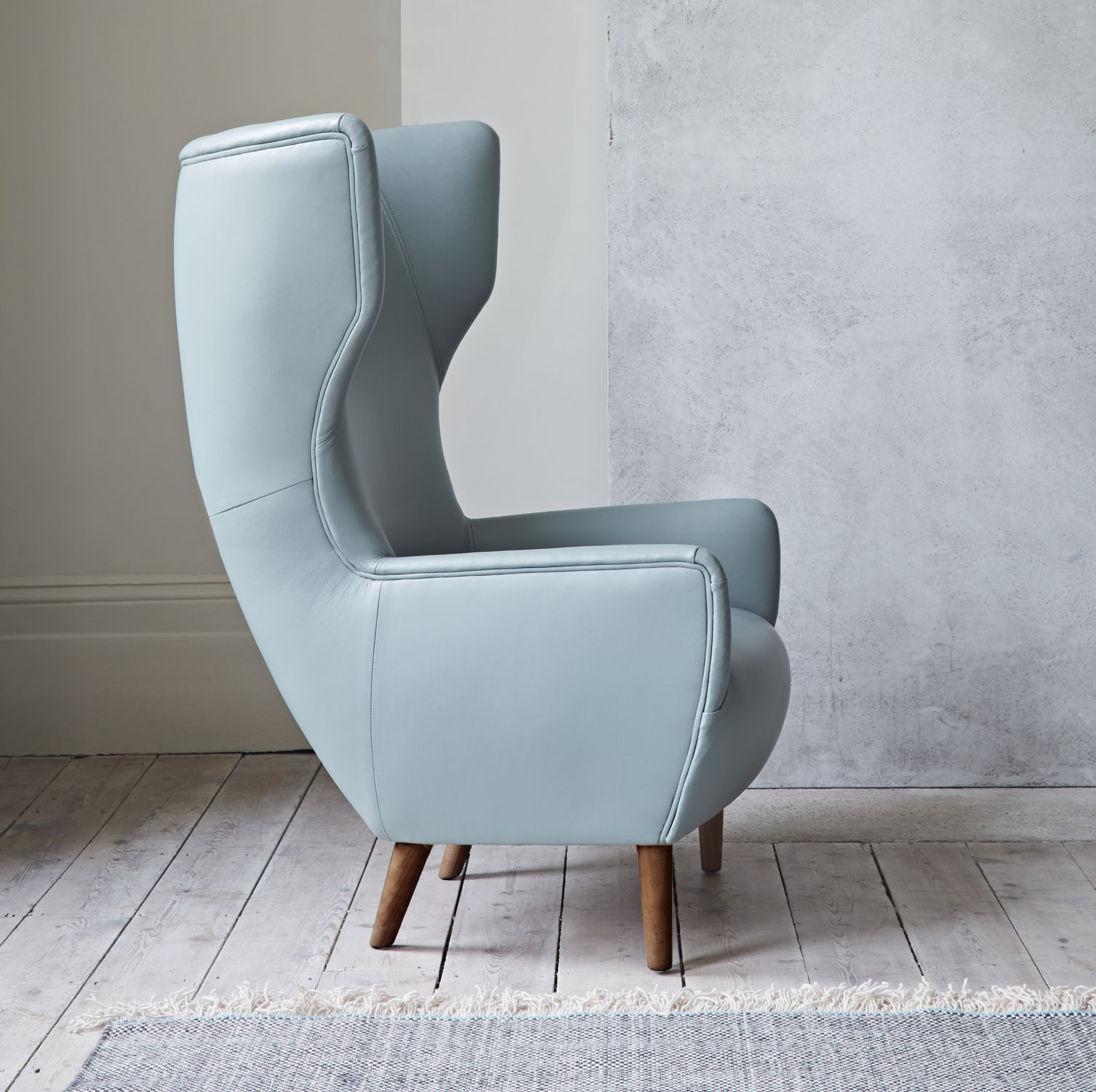 现代风格扶手椅 / 皮质 / 布料 / 高背