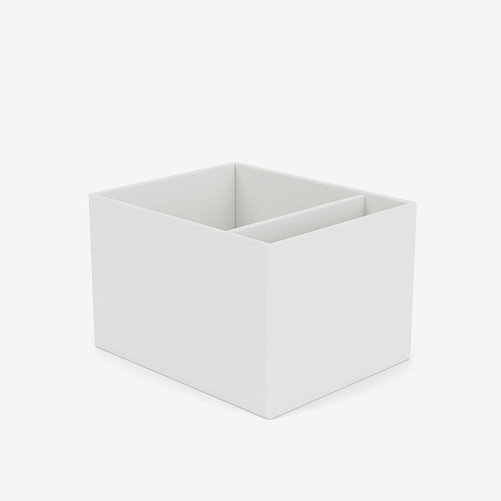 Boîte De Rangement Bureau Avec Poignées - Organisateur 4 Compartiments Blanc