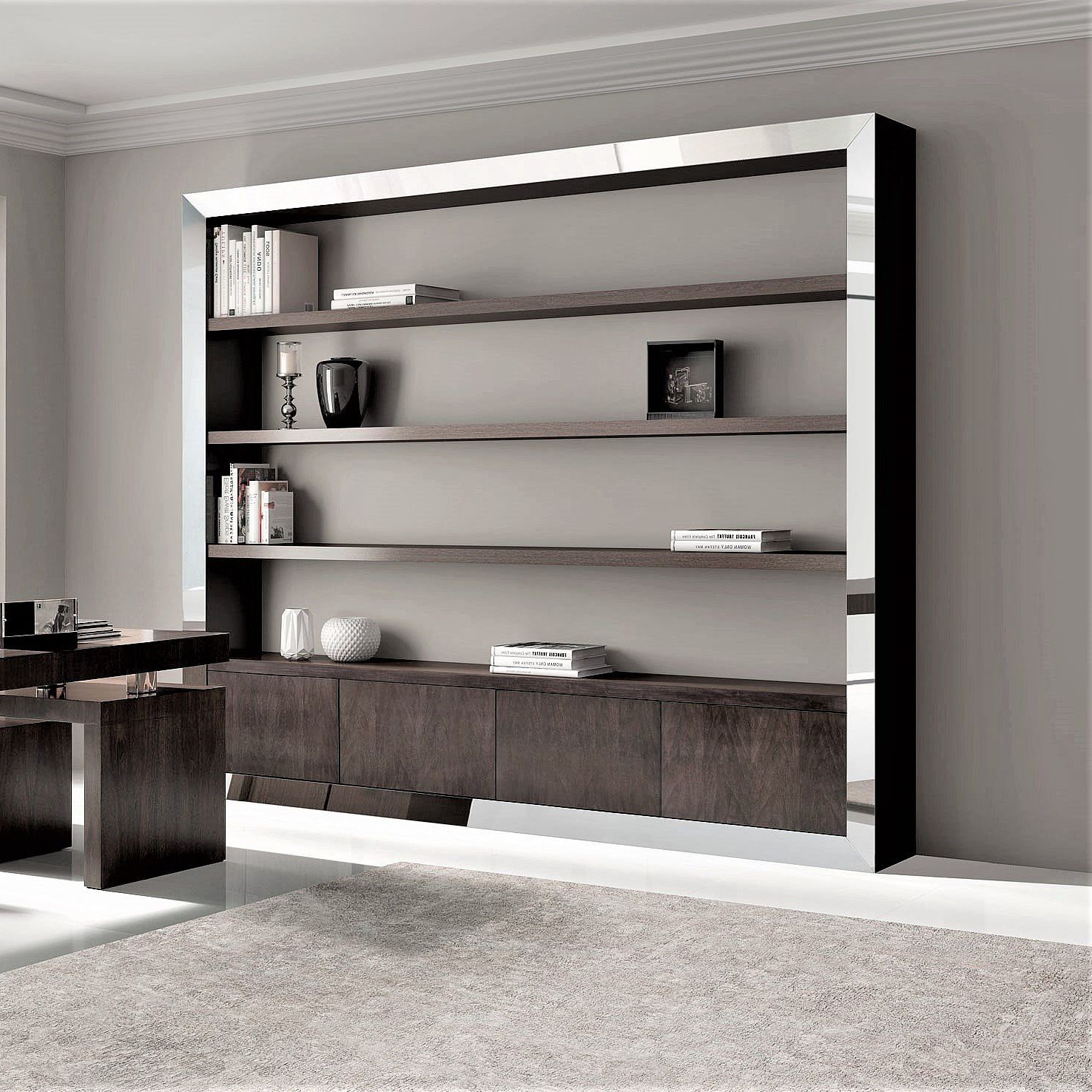 现代风格书架 / 办公室 / 胡桃木