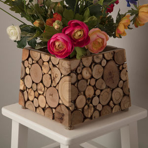 木质花盆套