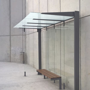 玻璃公交站台遮阳棚polis