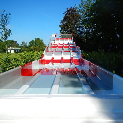 直滑梯 - 4-LANE - POL -GLASS - 用于水上乐园 / 多头