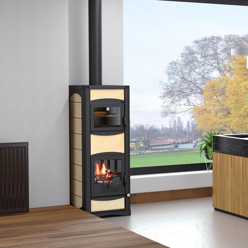木材采暖火炉 - PAOLLO F - Alfa-Plam  a.d. - 10 kW...20 kW / 现代风格 / 金属板