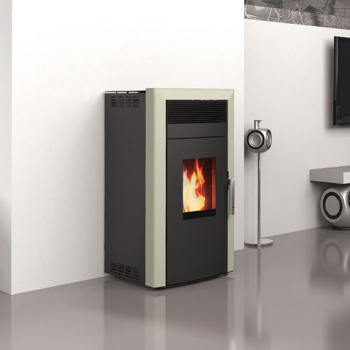 颗粒采暖火炉 - COMMO 15 - Alfa-Plam  a.d. - 10 kW...20 kW / 现代风格 / 金属板