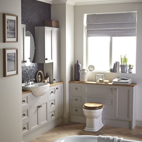 半嵌入式台盆 - PCLW36/361/363 - HERITAGE BATHROOMS - 陶瓷 / 圆形 / 传统风格
