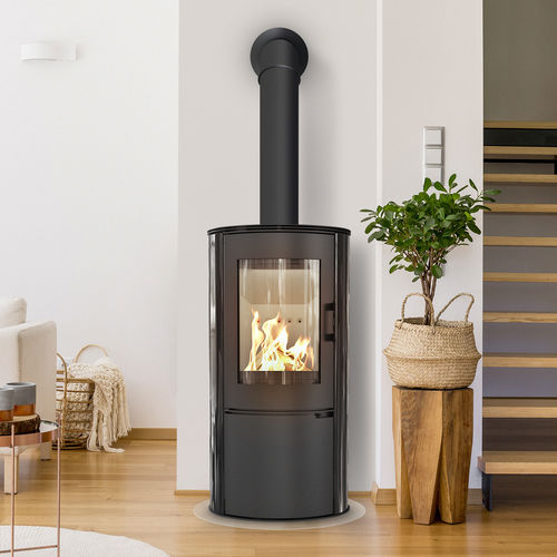 木材采暖炉 - KOZA/AB/S/DR/KAFEL/CZARNY - KRATKI - 5 kW...10 kW / 10 kW...20 kW / 独立式