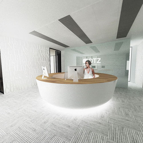 圆弧形前台接待桌 - LE BON spol.s.r.o. - Corian®可丽耐 / 发光