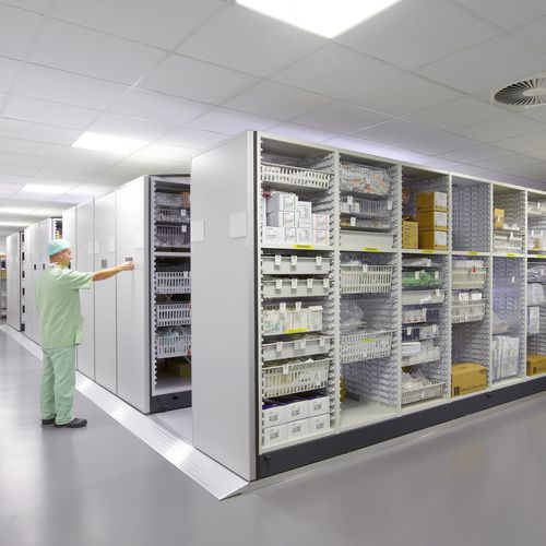 仓储可移动货架搁板 - COMPACTUS XTR&reg; - Bruynzeel Storage Systems - 实验室 / 电动 / 金属