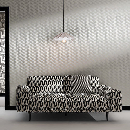 室内装饰面料 - STRIPEY ZIG ZAG BIRDS - Kirkby Design - 墙面 / 几何图案 / 聚酯