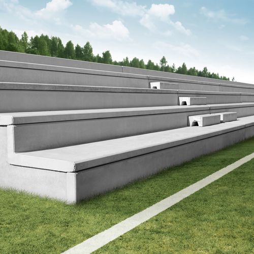 预制阶梯看台 - FULL BENCHES - A Cimenteira do Louro - 钢筋混凝土 / 直线型