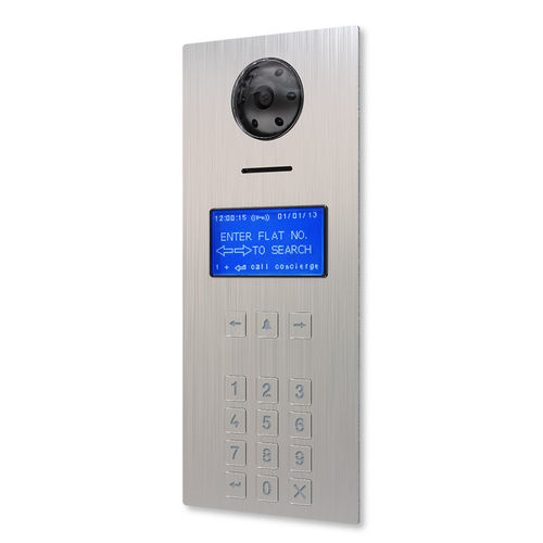 磨砂不锈钢可视对讲机 - 4512RV - Videx Electronics S.p.A. - 嵌入式 / 户外 / 室内