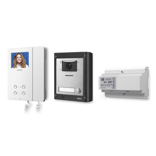 白色可视对讲机 - ESVK/6286 - Videx Electronics S.p.A. - 黑色 / 嵌入式 / 户外