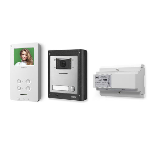 白色可视对讲机 - ESVK/6388 - Videx Electronics S.p.A. - 黑色 / 嵌入式 / 户外