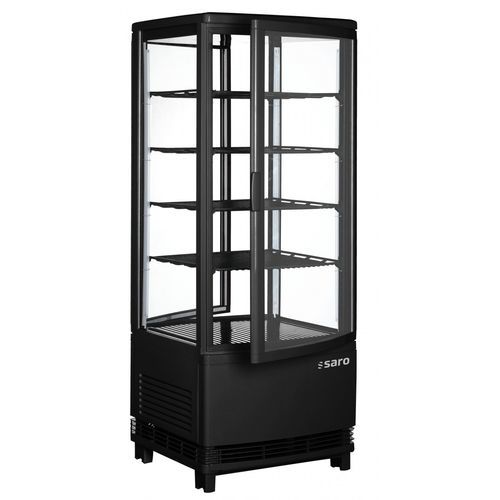 搁板冷藏展示柜 - SC 100 DT - SARO - 用于商店 / 黑色 / 带门