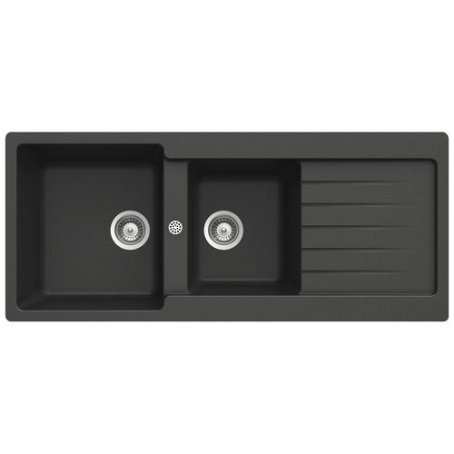 双槽厨房水槽 - 116 - RODI HOME – kitchen sinks and accessories - 带沥水架 / 复合材料 / 嵌入式