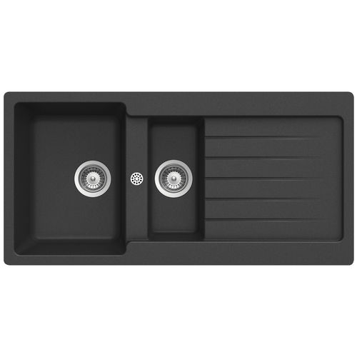 双槽厨房水槽 - 100 - RODI HOME – kitchen sinks and accessories - 带沥水架 / 复合材料 / 嵌入式