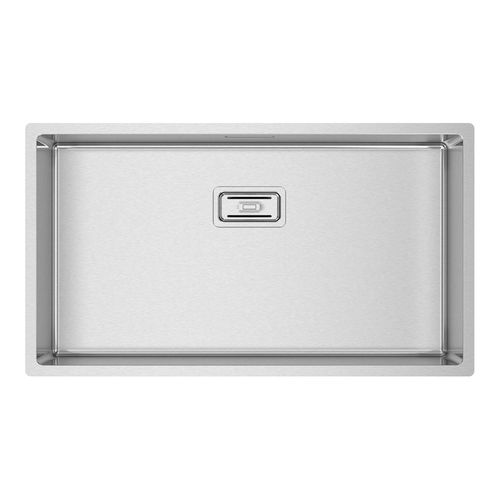 单槽厨房水槽 - BOX LUX 74 - RODI HOME – kitchen sinks and accessories - 无排水板 / 磨砂不锈钢 / 嵌入式