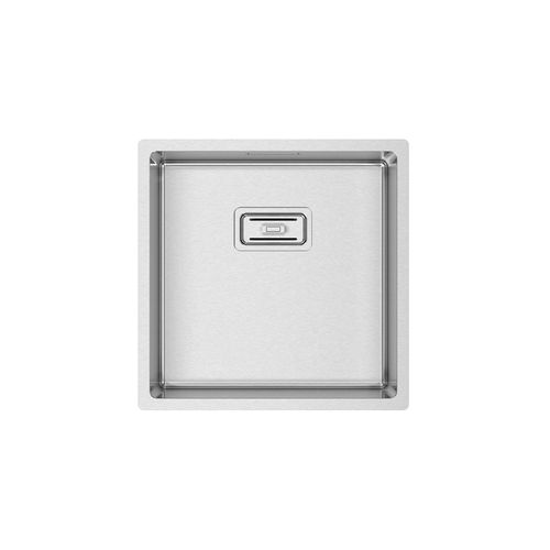 单槽厨房水槽 - BOX LUX 40 - RODI HOME – kitchen sinks and accessories - 无排水板 / 磨砂不锈钢 / 嵌入式