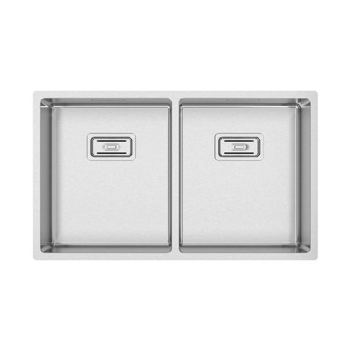 双槽厨房水槽 - BOX LUX 75 - RODI HOME – kitchen sinks and accessories - 无排水板 / 磨砂不锈钢 / 嵌入式