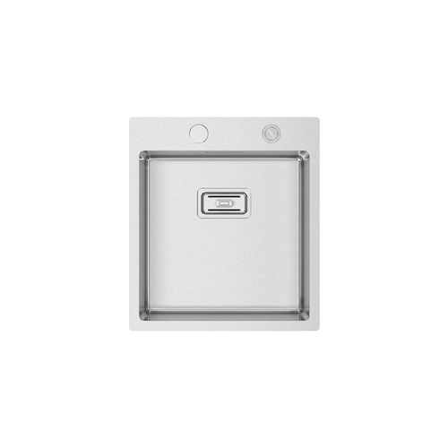 单槽厨房水槽 - BOX LUX 46 - RODI HOME – kitchen sinks and accessories - 无排水板 / 磨砂不锈钢 / 嵌入式