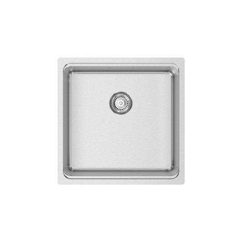 单槽厨房水槽 - UNA 40 - RODI HOME – kitchen sinks and accessories - 带沥水架 / 抛光不锈钢 / 嵌入式