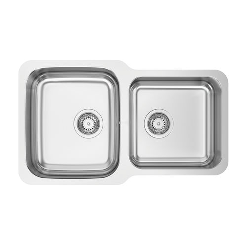 双槽厨房水槽 - DUO 90R - RODI HOME – kitchen sinks and accessories - 无排水板 / 抛光不锈钢 / 下装式