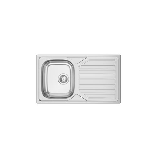 单槽厨房水槽 - OKIO LINE 86 - RODI HOME – kitchen sinks and accessories - 带沥水架 / 不锈钢 / 抛光不锈钢
