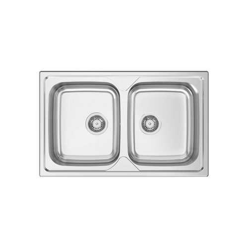 双槽厨房水槽 - OKIO PLUS 80 BB - RODI HOME – kitchen sinks and accessories - 无排水板 / 抛光不锈钢 / 嵌入式
