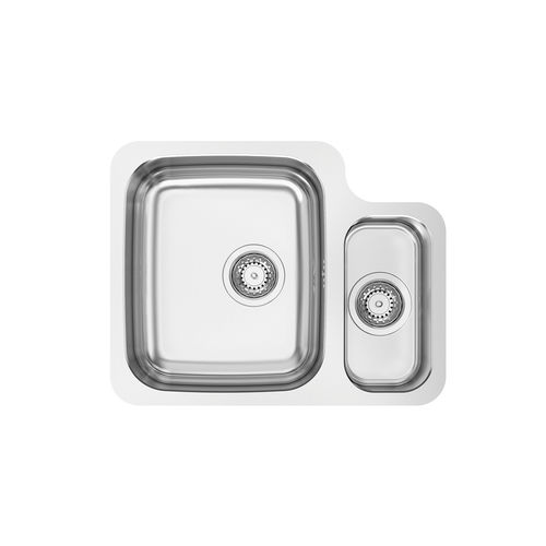 双槽厨房水槽 - DUO 60 - RODI HOME – kitchen sinks and accessories - 无排水板 / 抛光不锈钢 / 下装式