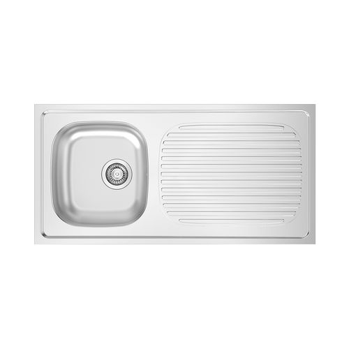 单槽厨房水槽 - SIT ON 1000×500 B - RODI HOME – kitchen sinks and accessories - 带沥水架 / 不锈钢 / 嵌入式