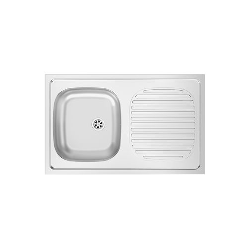 单槽厨房水槽 - SIT ON 800×500 B - RODI HOME – kitchen sinks and accessories - 带沥水架 / 不锈钢 / 嵌入式