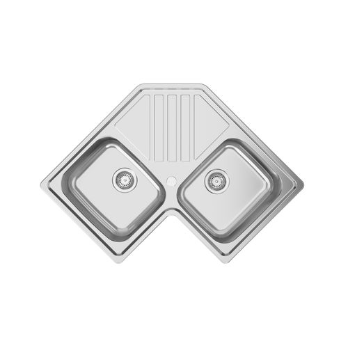 双槽厨房水槽 - KEPPLER BB - RODI HOME – kitchen sinks and accessories - 带沥水架 / 抛光不锈钢 / 嵌入式