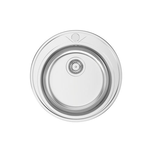 单槽厨房水槽 - PIO REDONDO - RODI HOME – kitchen sinks and accessories - 无排水板 / 不锈钢 / 抛光不锈钢