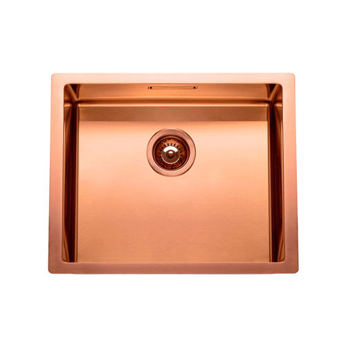 古铜色厨房水槽 - BOX LUX 50 - RODI HOME – kitchen sinks and accessories - 1 槽式 / 无排水板 / 不锈钢