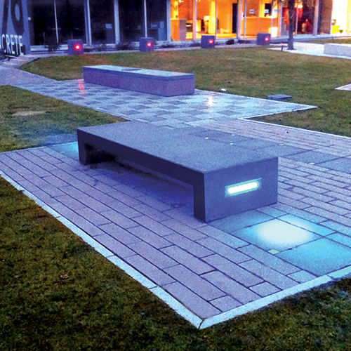 现代风格公共长椅 - TOKYO® - QUARTZO DESIGN - 人造石 / 发光