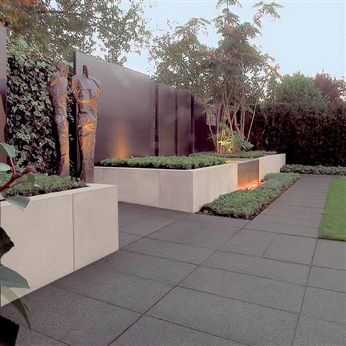 人造石挡土墙 - WALL-L® - QUARTZO DESIGN - 模块化 / 用于花园围栏